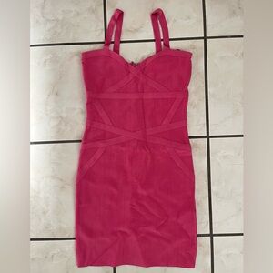 Ribbed pink bodycon